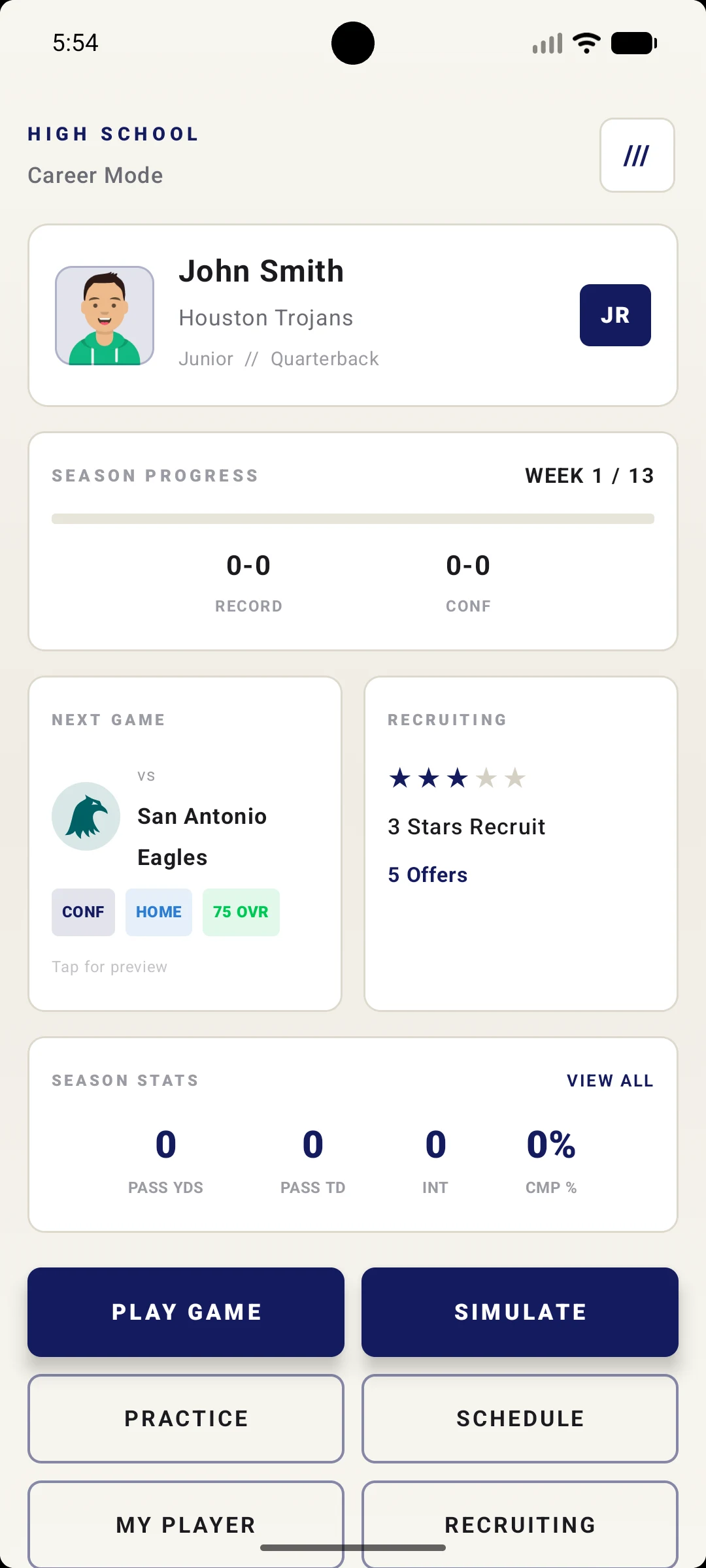 Football Dynasty: Road To Fame screenshot